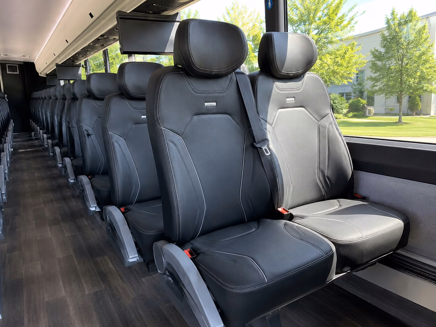 56 passenger charter bus interior